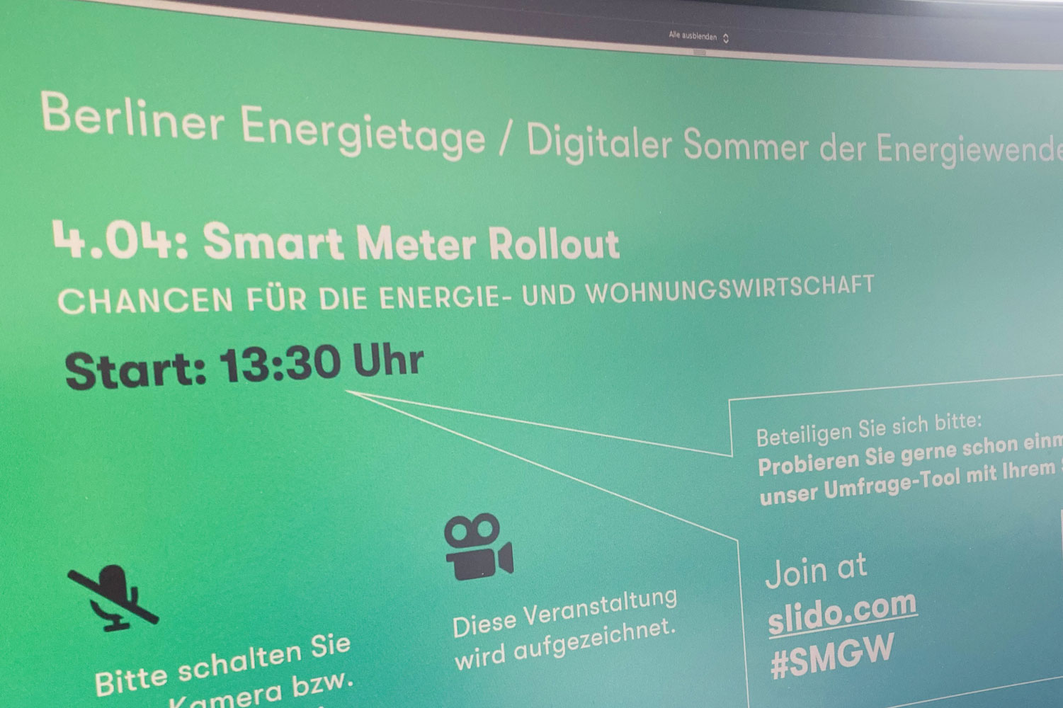 Berliner Energietage Virtual discourse about the smart meter rollout noventic
